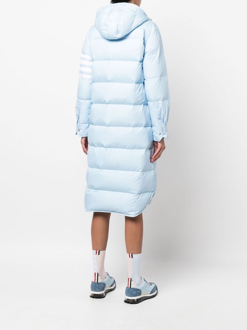 Blue 4-bar Stripe Padded Coat