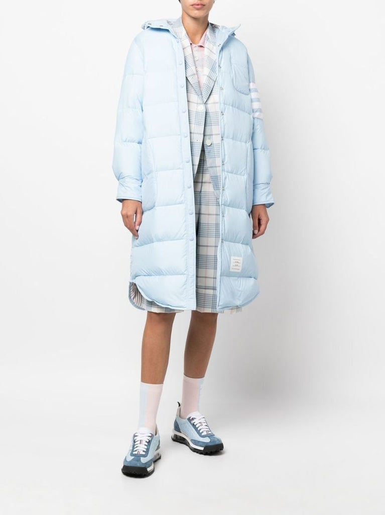 Blue 4-bar Stripe Padded Coat