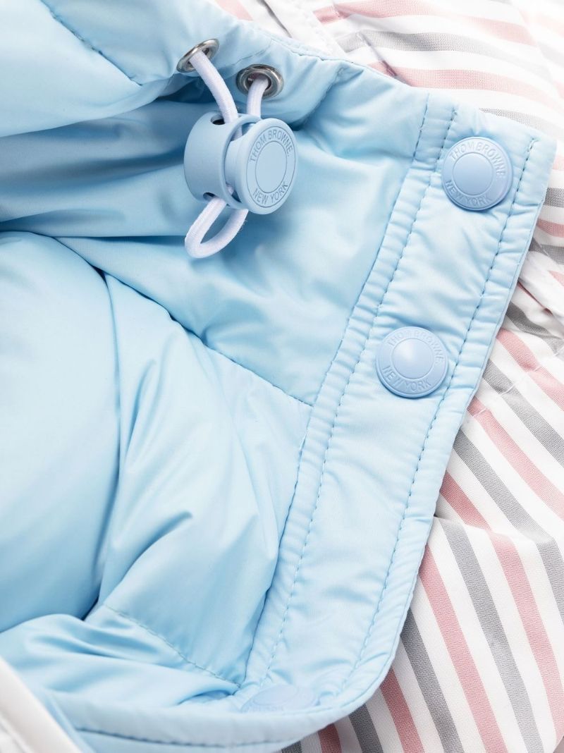 Blue 4-bar Stripe Padded Coat