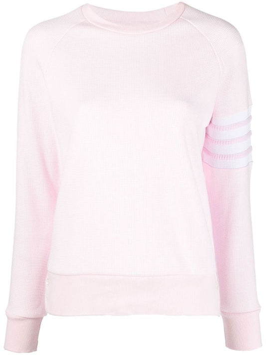 Pink 4-bar Stripe Cotton Sweater
