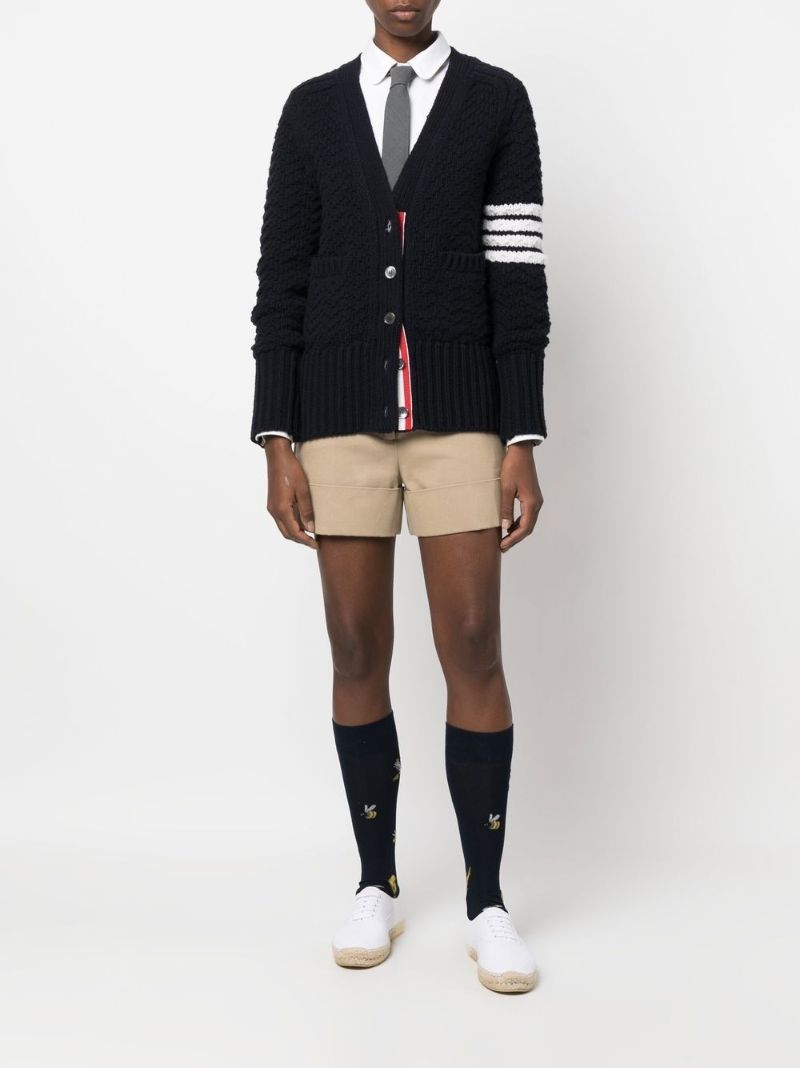 Neutral Tailored Cotton Shorts