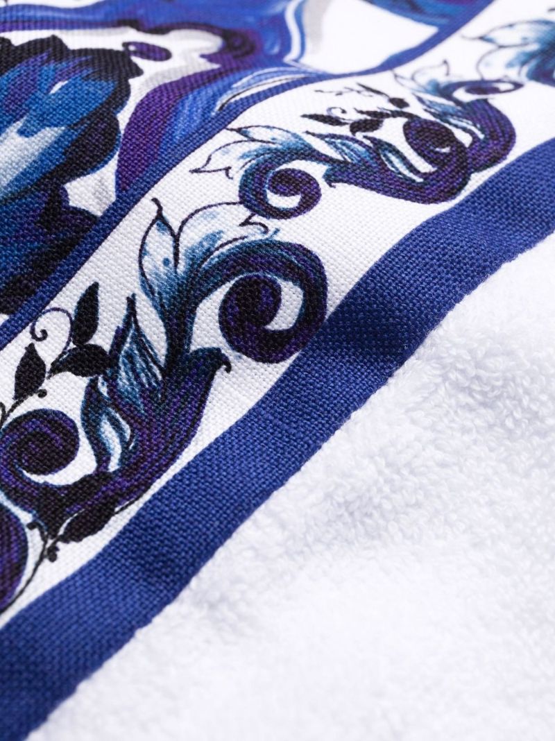 White Carretto Siciliano Cotton Robe