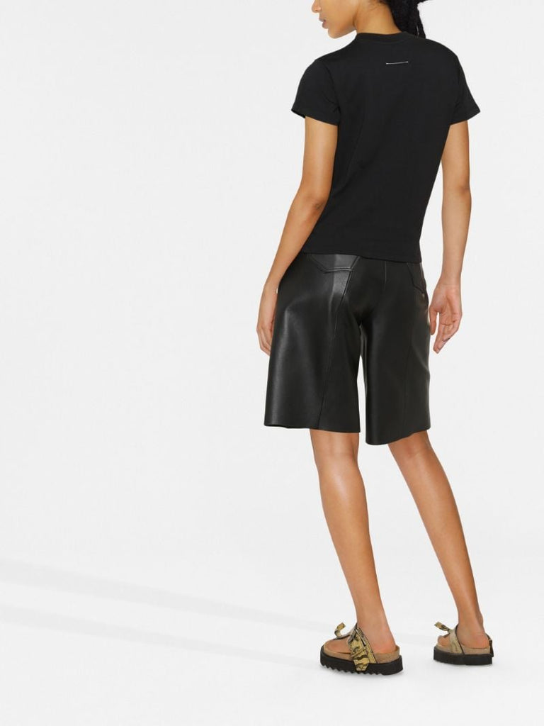 Black Logo Print Cotton T-shirt