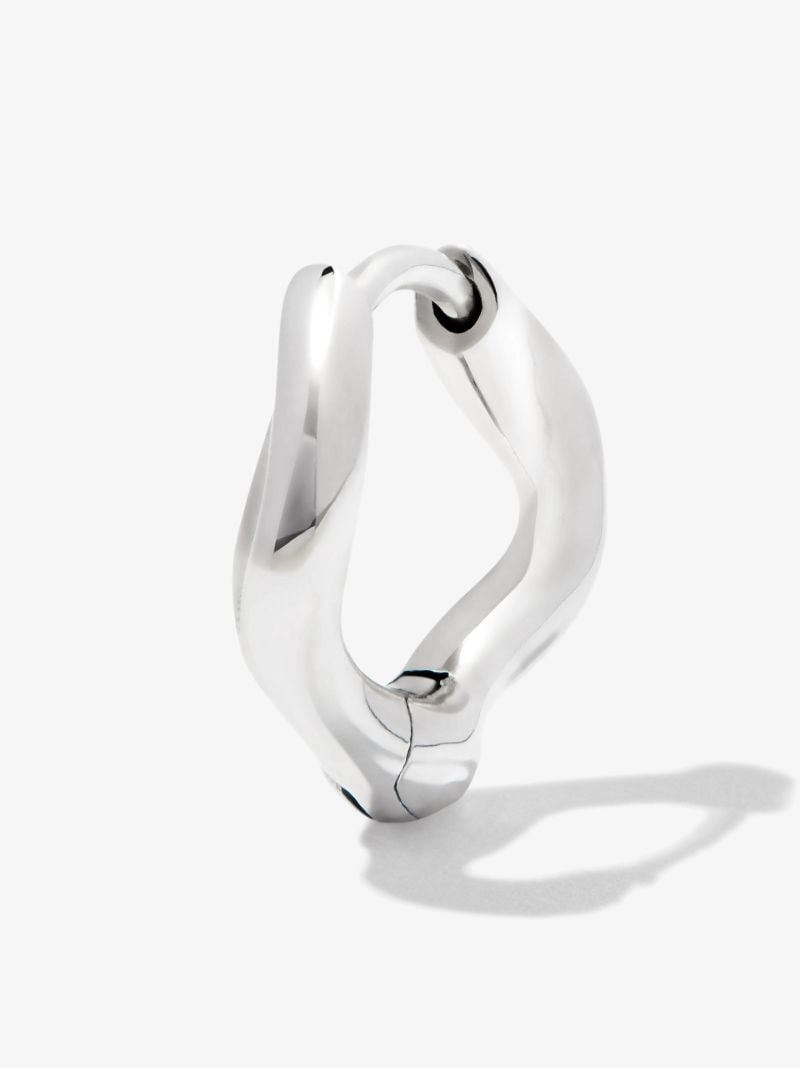 Sterling Silver Anil 8 Huggie Hoop Earring