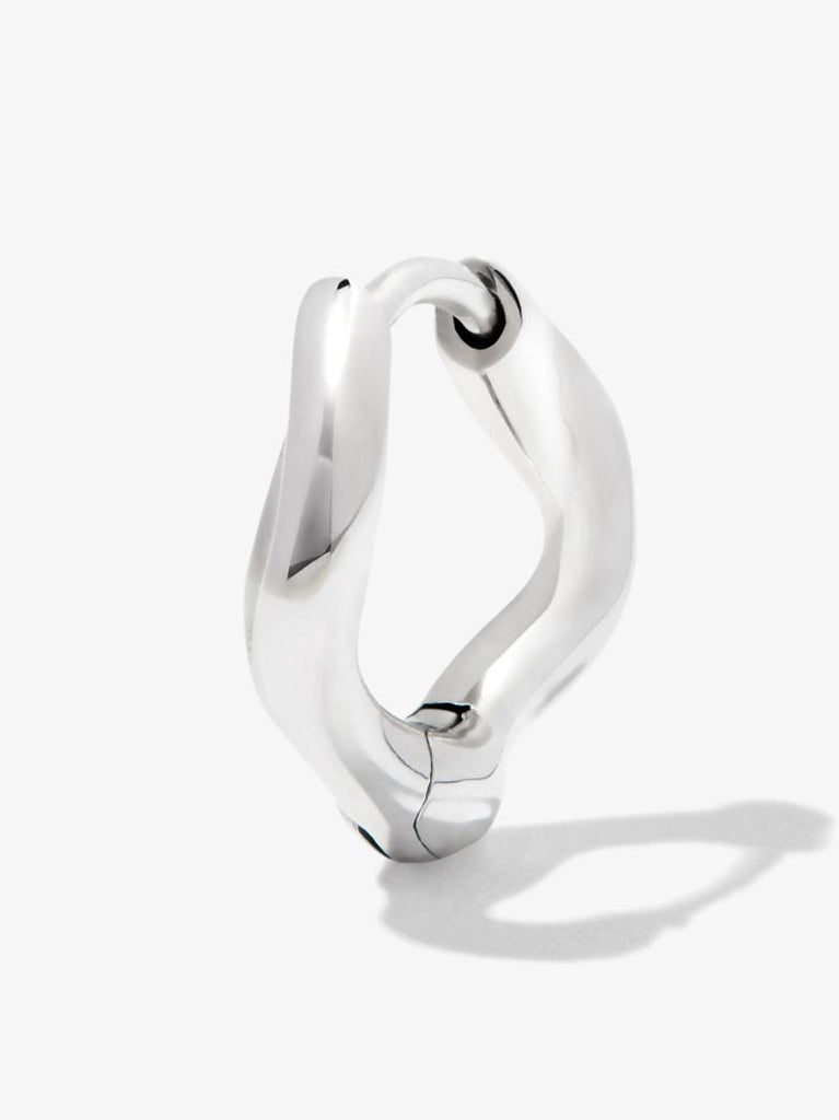 Sterling Silver Anil 8 Huggie Hoop Earring