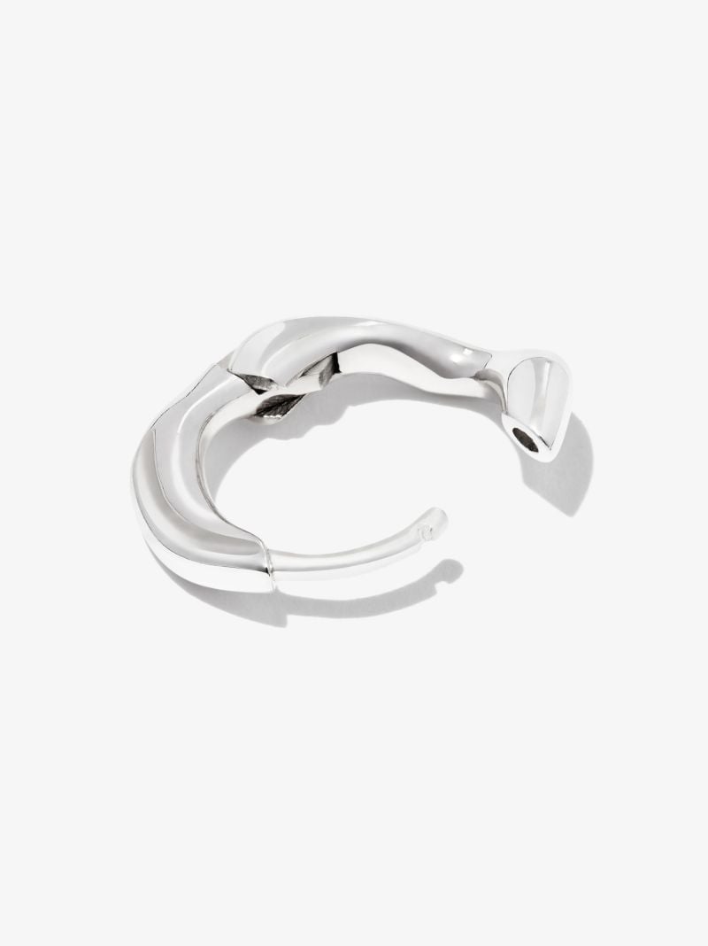 Sterling Silver Anil 8 Huggie Hoop Earring