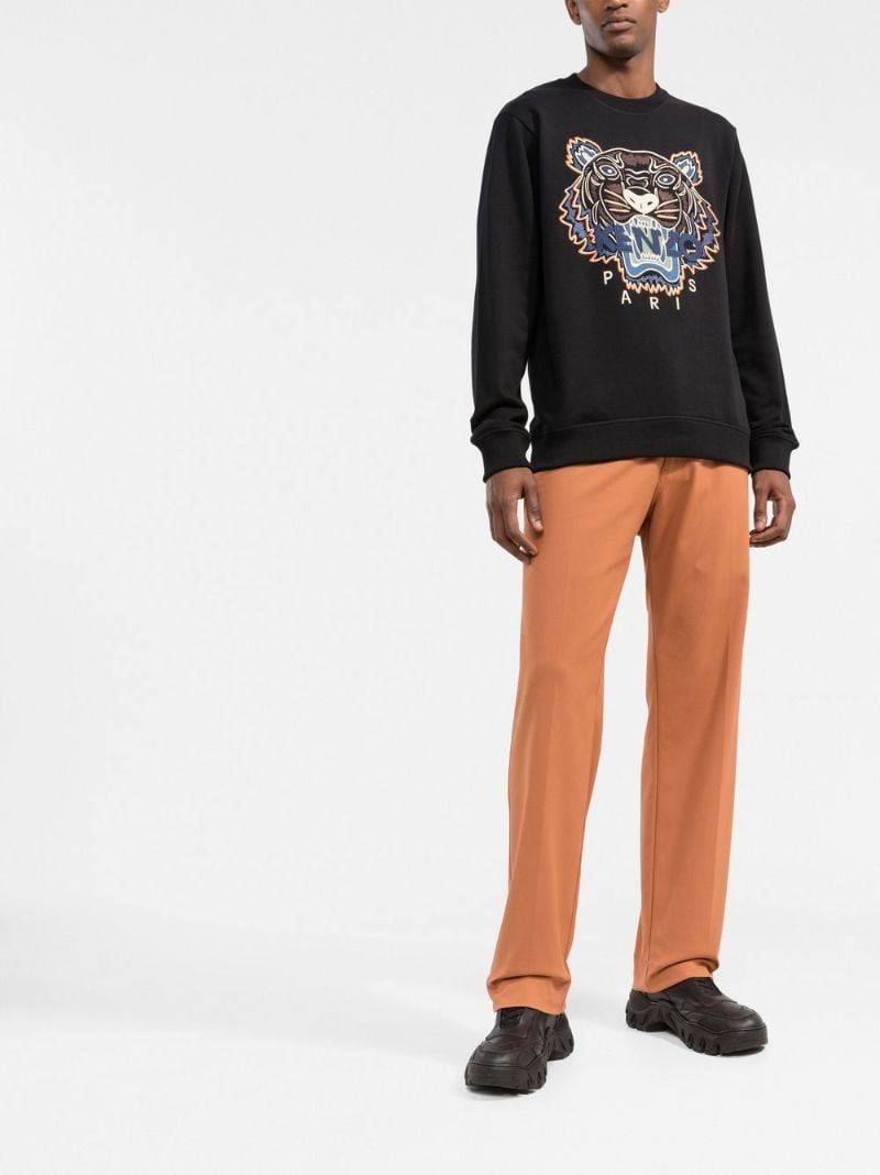 Black Tiger Embroidered Sweatshirt