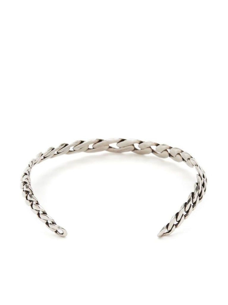 Silver-tone Cuban Link Chain Necklace