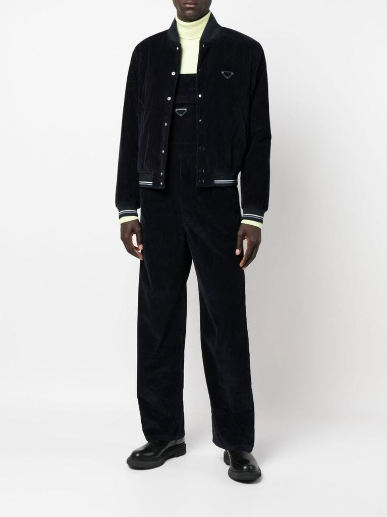 Blue Corduroy Bomber Jacket