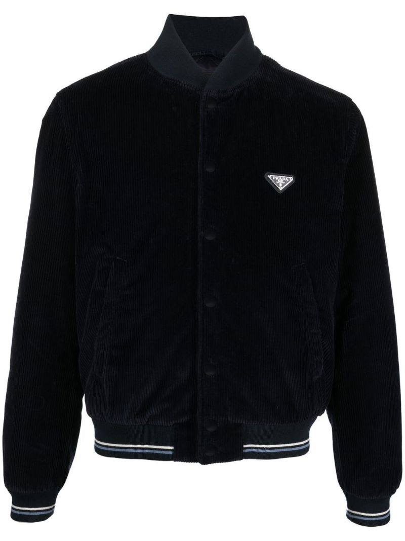 Blue Corduroy Bomber Jacket