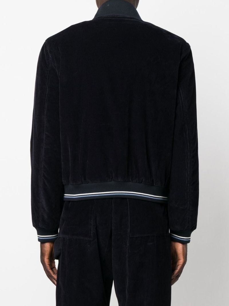 Blue Corduroy Bomber Jacket