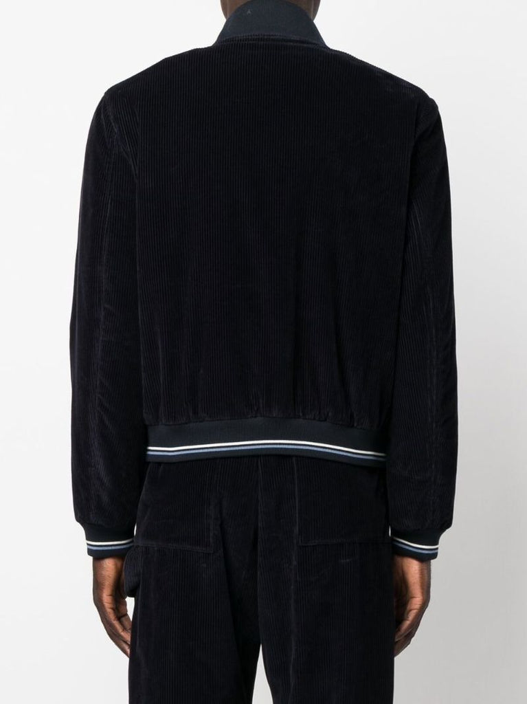 Blue Corduroy Bomber Jacket