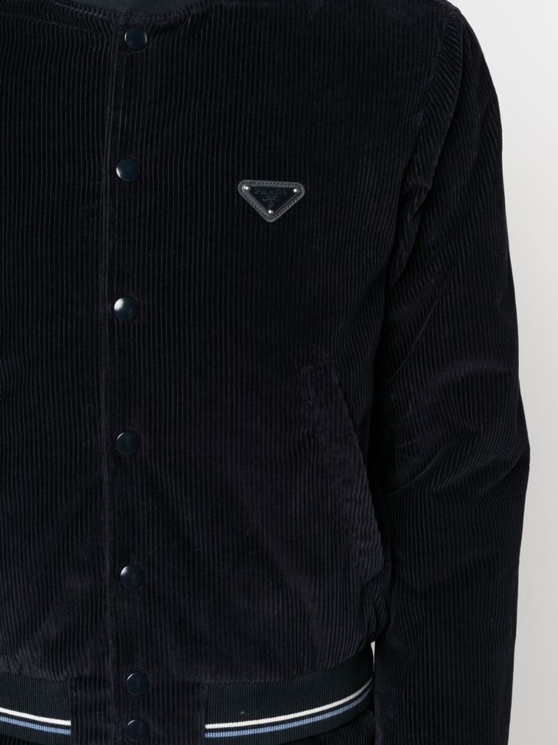 Blue Corduroy Bomber Jacket