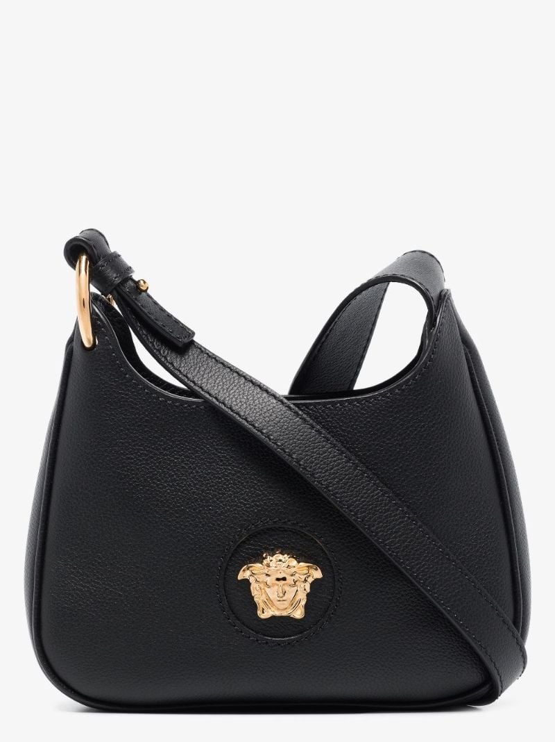 Black La Medusa Small Leather Cross Body Bag