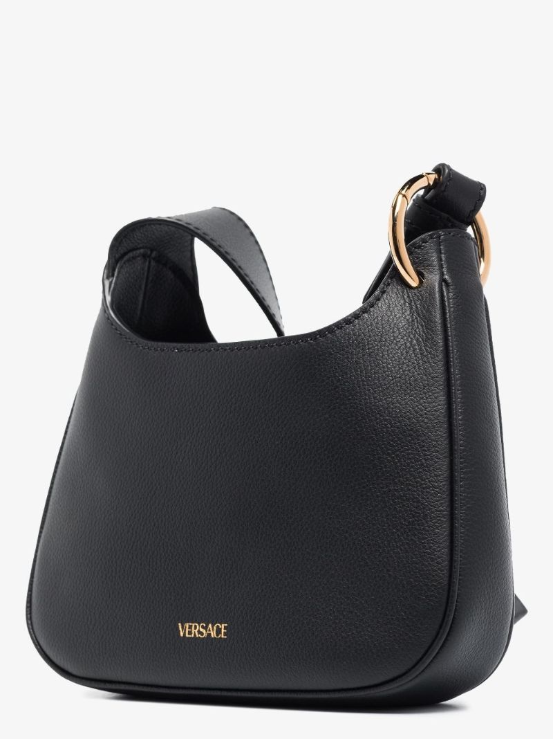 Black La Medusa Small Leather Cross Body Bag