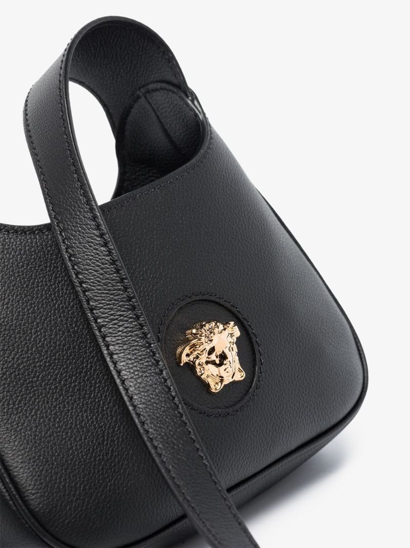 Black La Medusa Small Leather Cross Body Bag