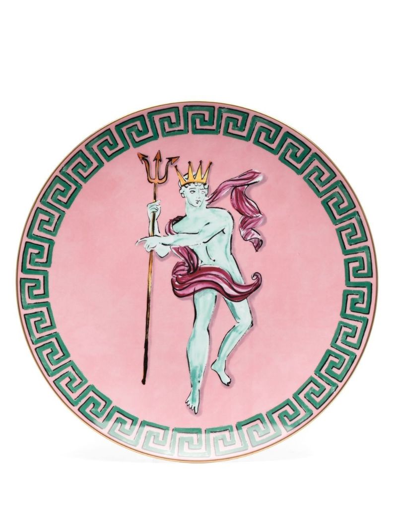 X Luke Edward Hall Pink Il Viaggio Di Nettuno Porcelain Charger Plate