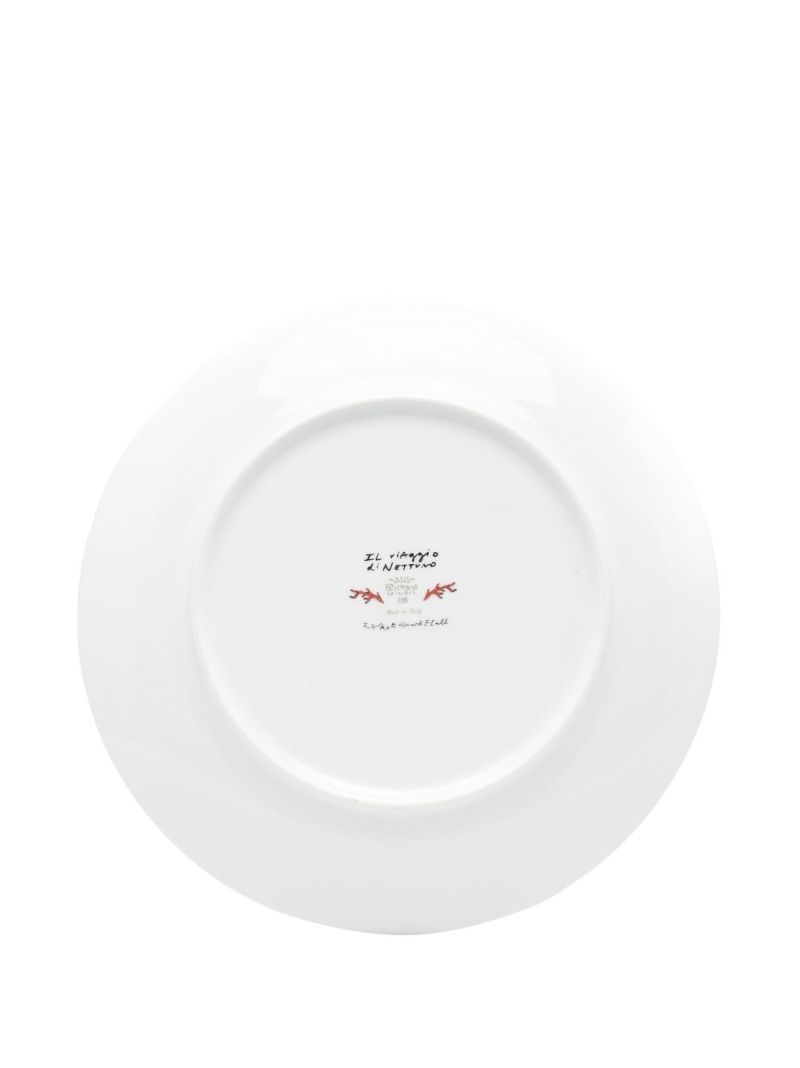 X Luke Edward Hall Pink Il Viaggio Di Nettuno Porcelain Charger Plate