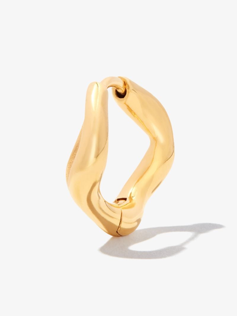 Gold-plated Anil 10 Huggie Hoop Earring