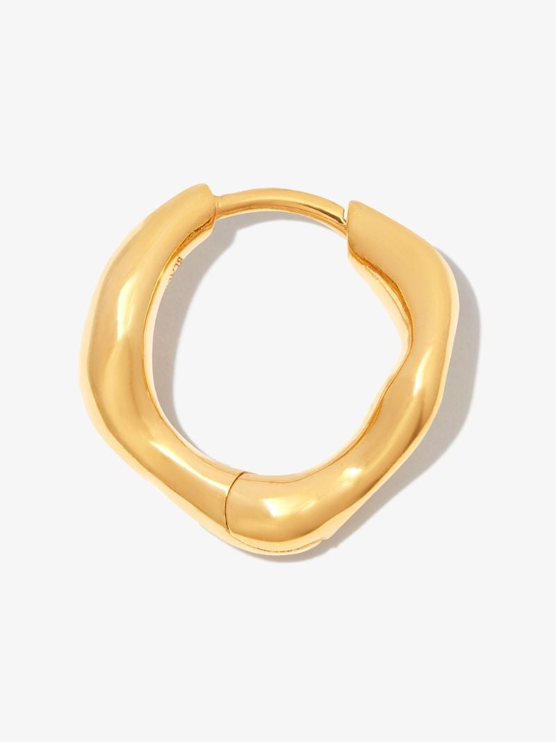 Gold-plated Anil 10 Huggie Hoop Earring