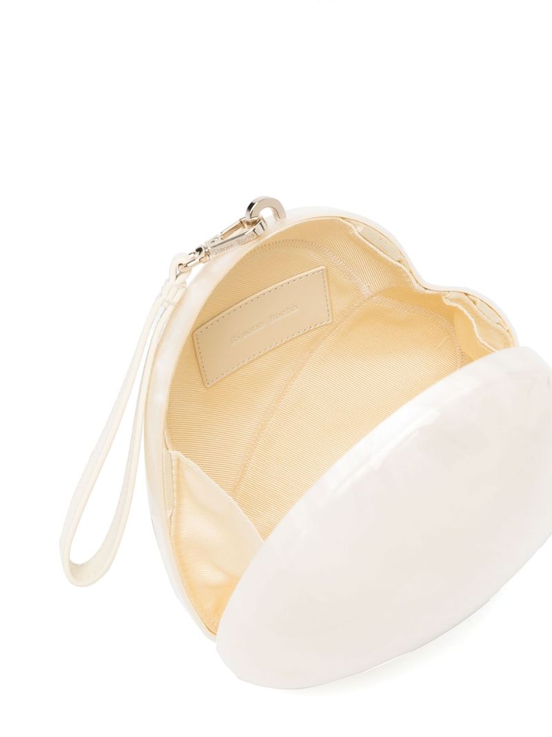 White Pearl Heart Mini Bag