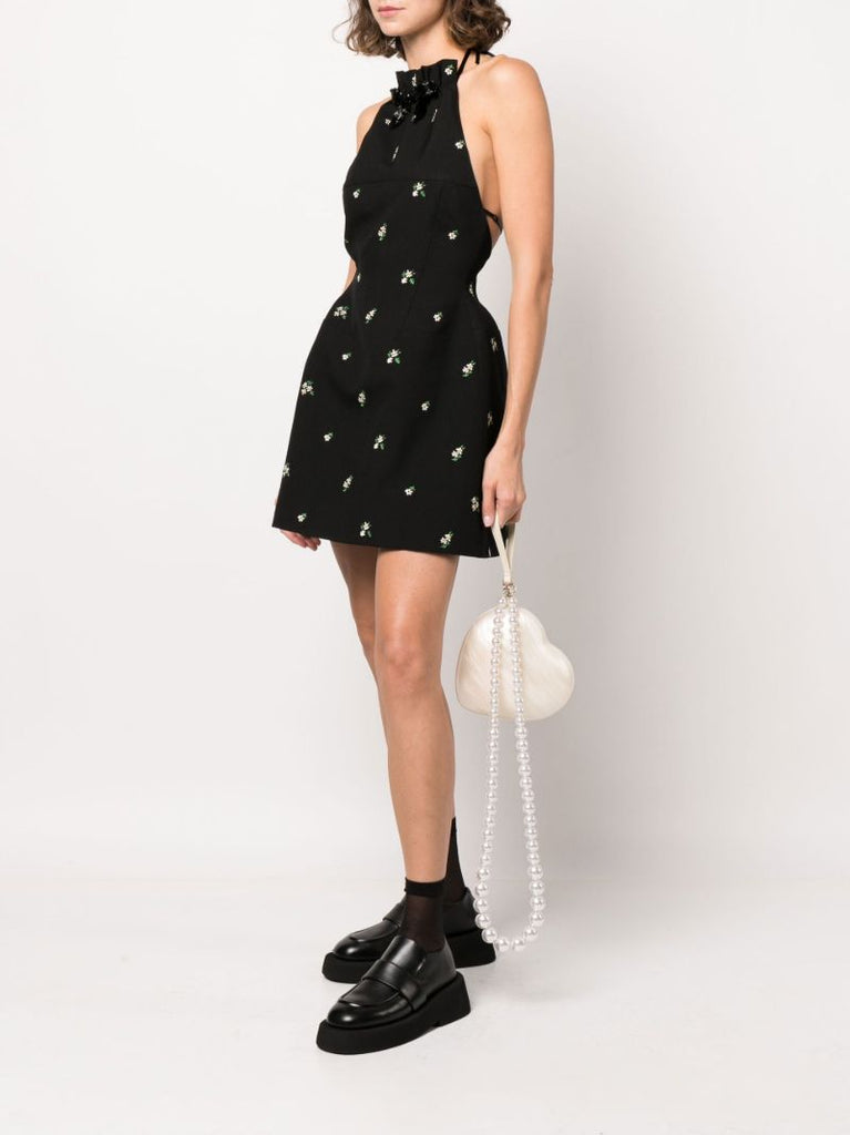 White Pearl Heart Mini Bag