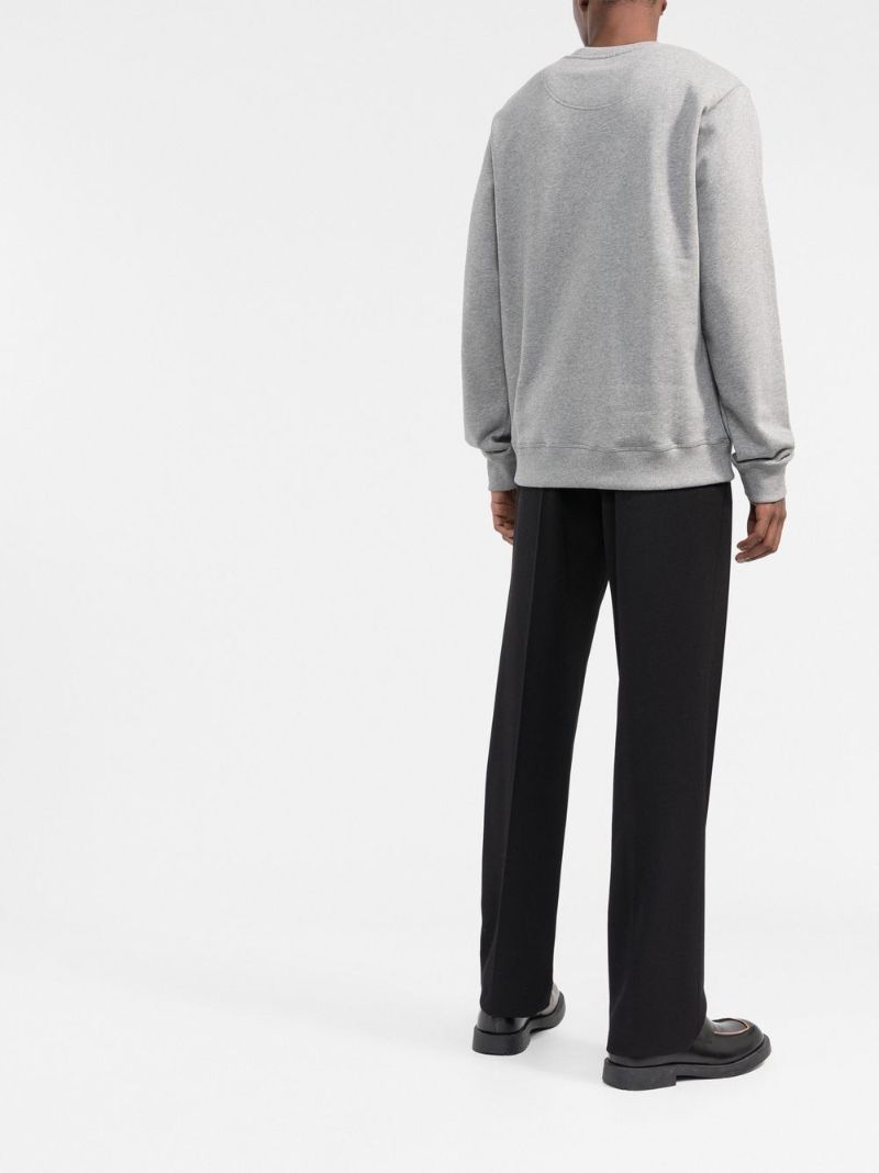 Grey Tiger Embroidered Sweatshirt