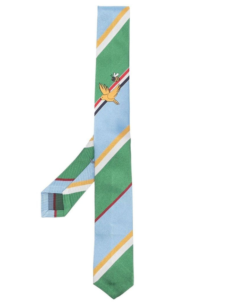 Blue Striped Silk Tie