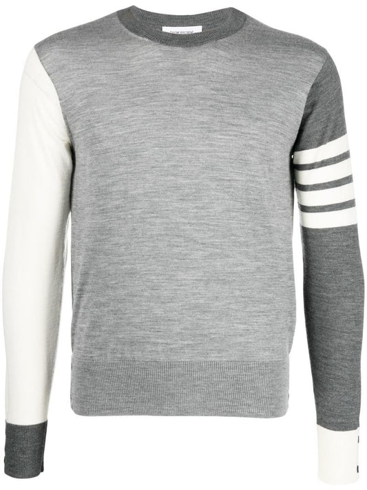 Grey 4-bar Wool Sweater
