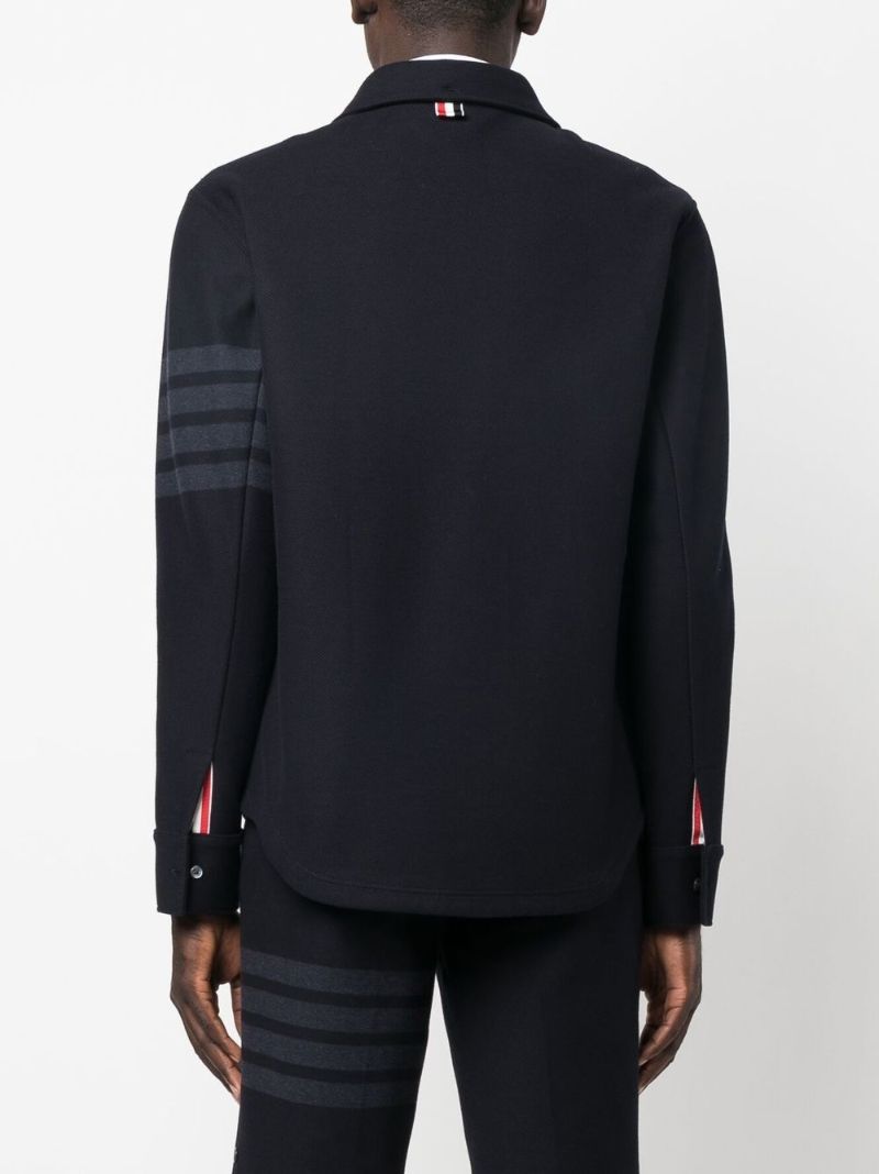 Blue 4-bar Stripe Cotton Shirt