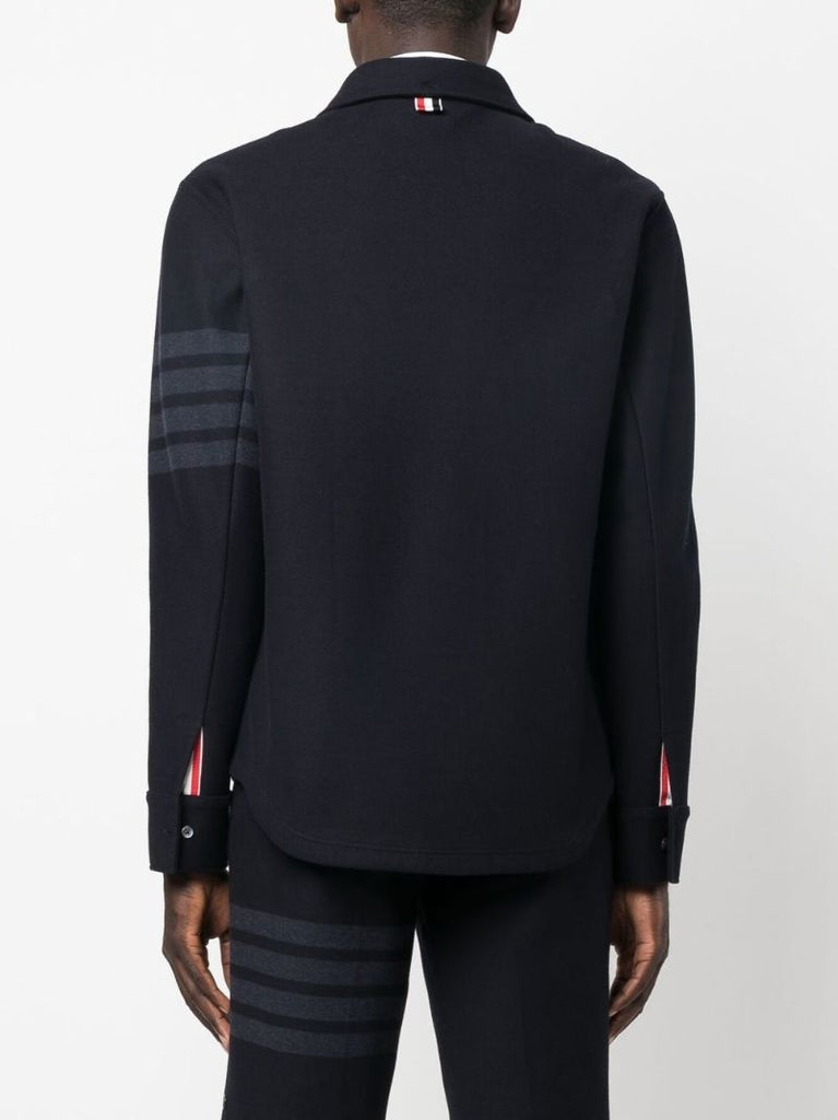 Blue 4-bar Stripe Cotton Shirt