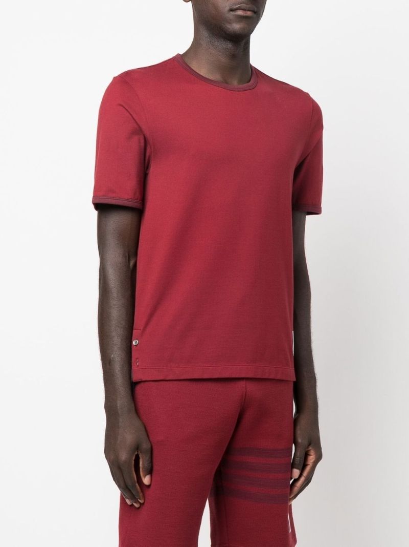 Red Logo Patch Cotton T-shirt