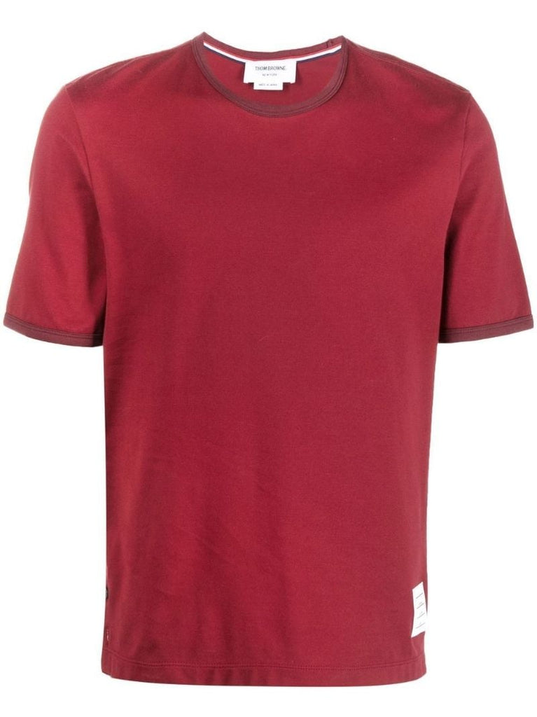 Red Logo Patch Cotton T-shirt