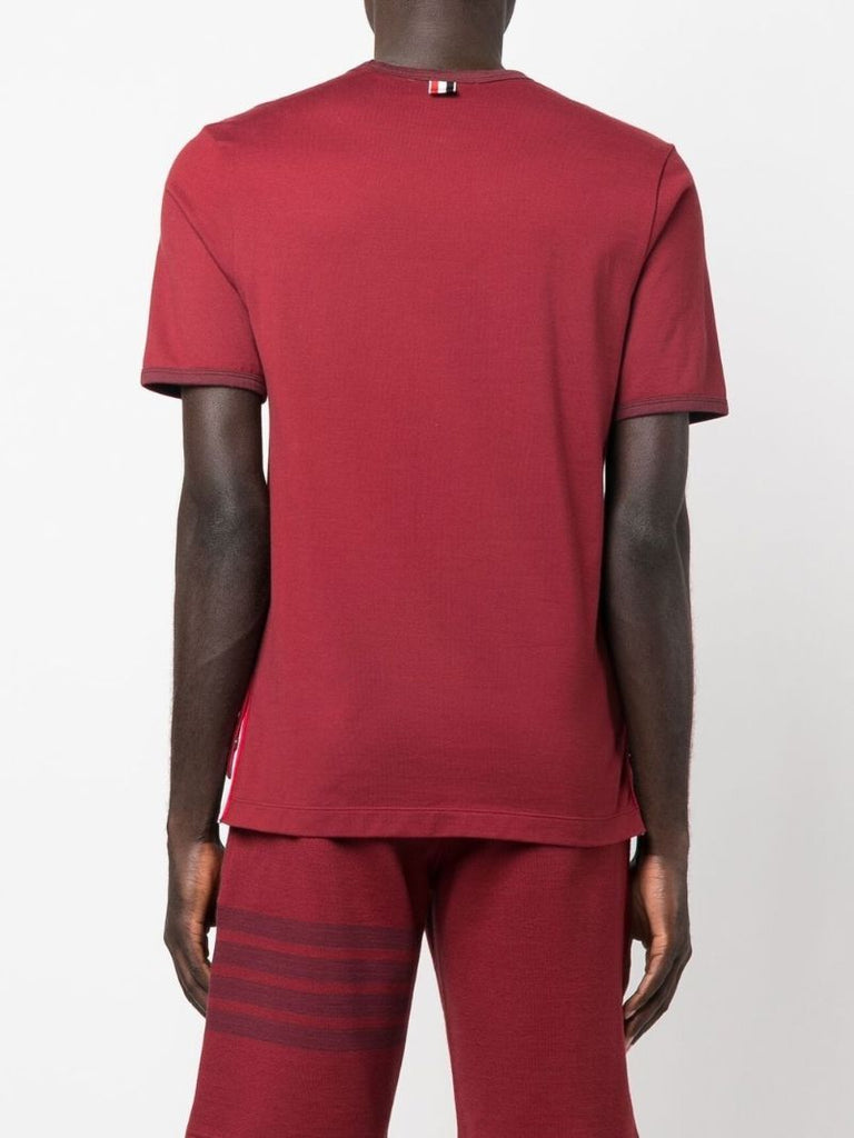 Red Logo Patch Cotton T-shirt