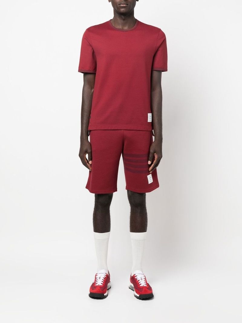 Red Logo Patch Cotton T-shirt