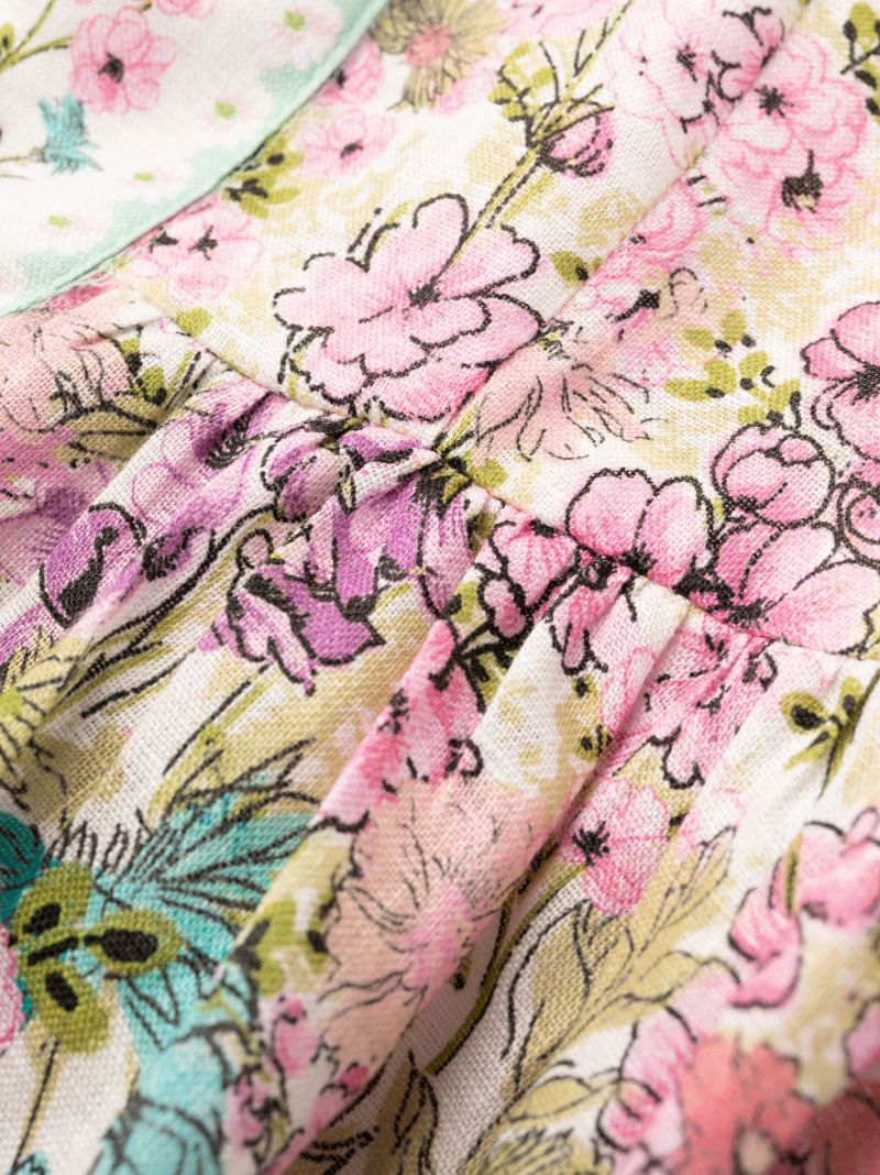 Multicolour Jude Floral Print Linen Mini Dress