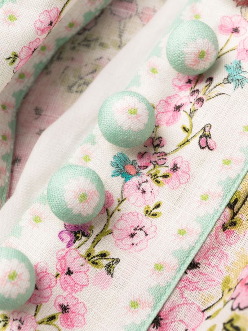 Multicolour Jude Floral Print Linen Mini Dress