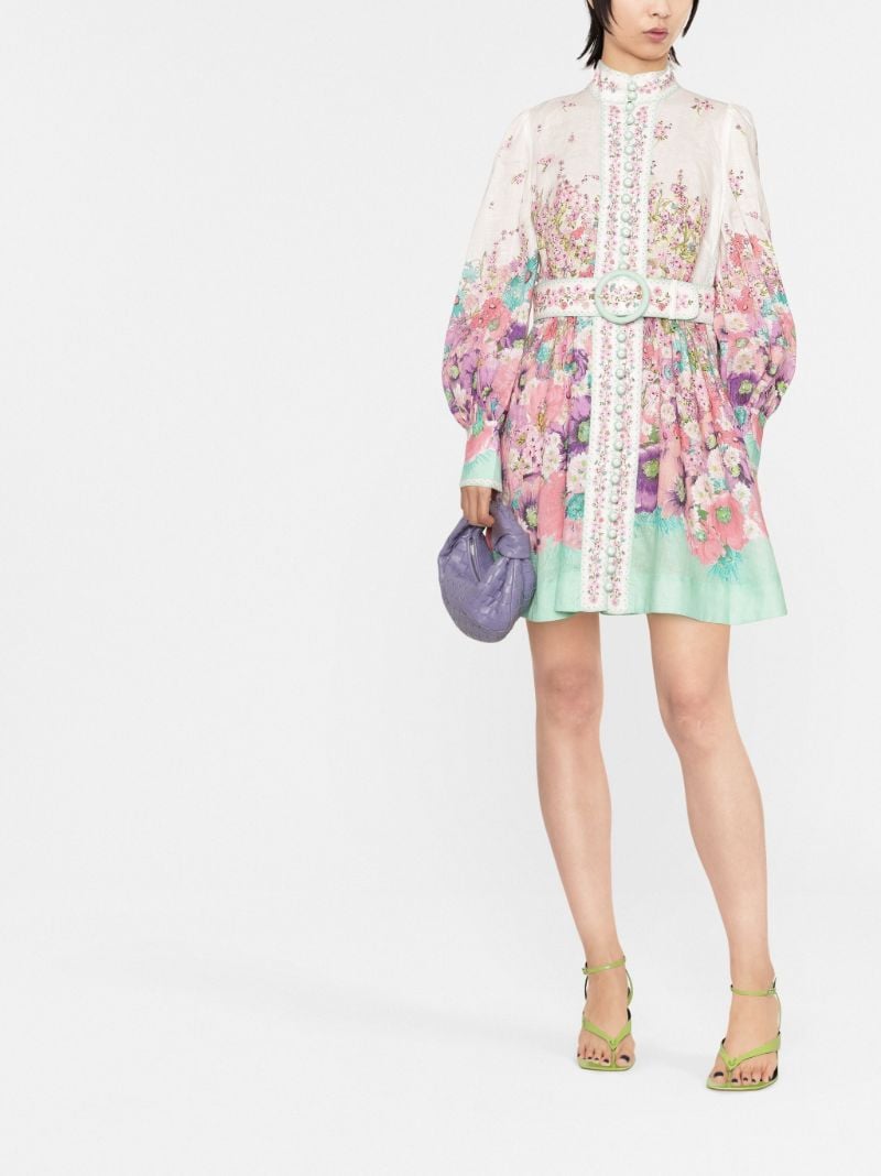 Multicolour Jude Floral Print Linen Mini Dress