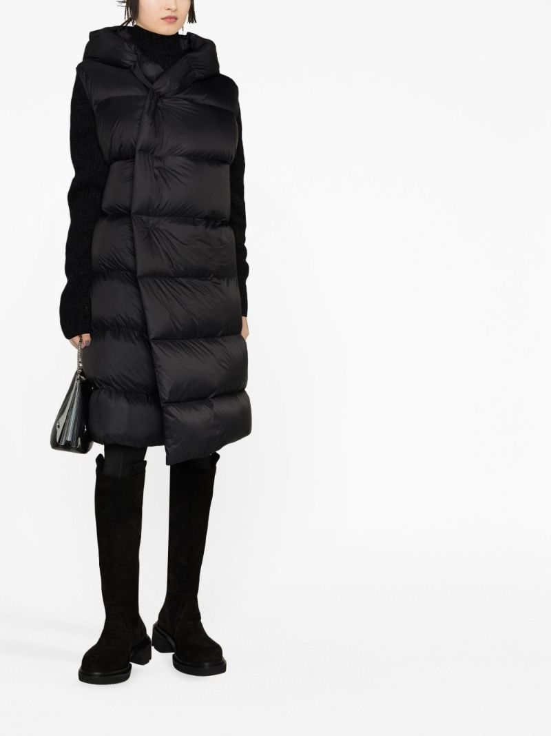 Black Sleeveless Puffer Coat