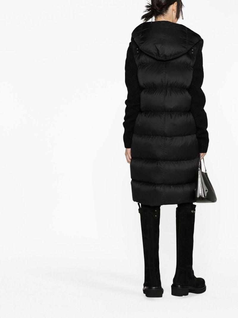 Black Sleeveless Puffer Coat