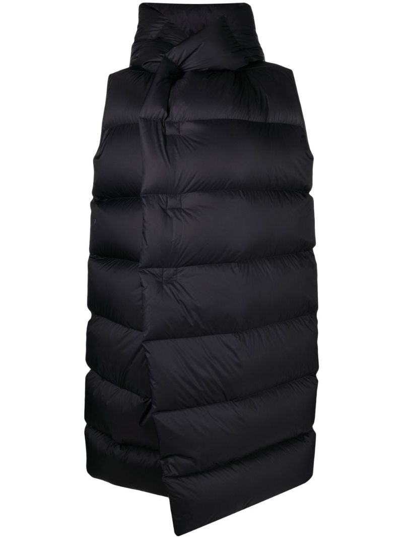 Black Sleeveless Puffer Coat