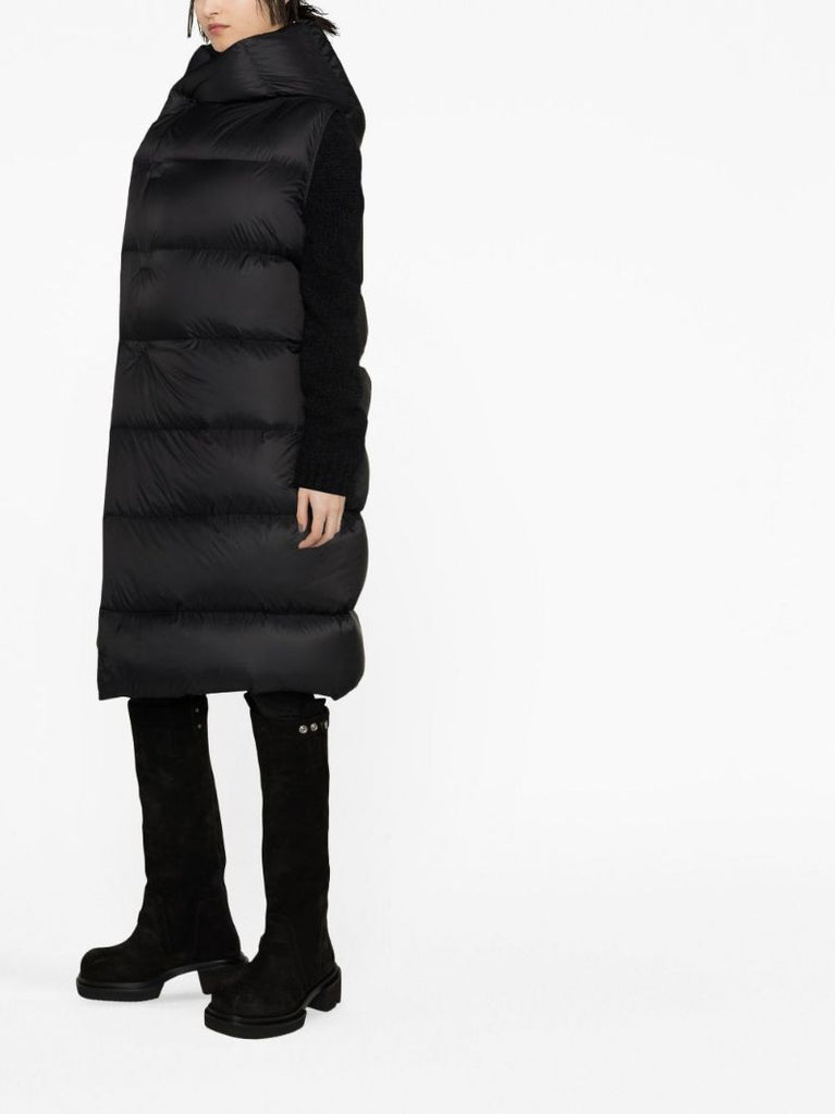 Black Sleeveless Puffer Coat