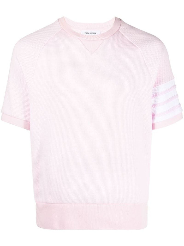 Pink 4-bar Waffle-knit Sweater