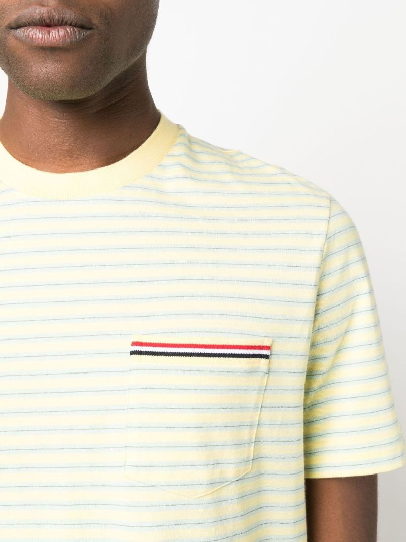 Yellow Striped Cotton T-shirt