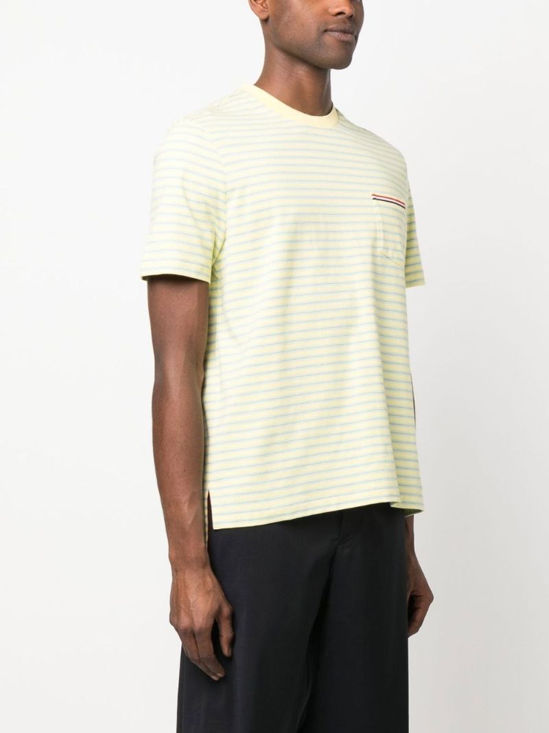 Yellow Striped Cotton T-shirt