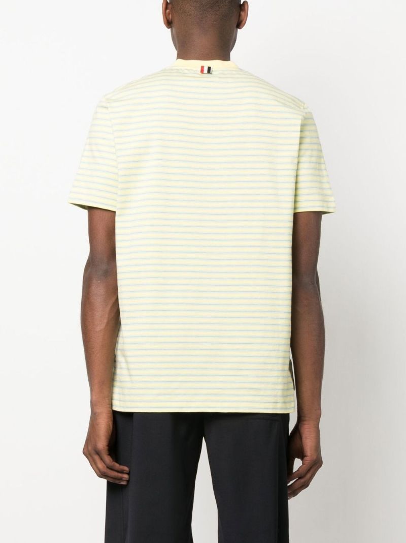 Yellow Striped Cotton T-shirt