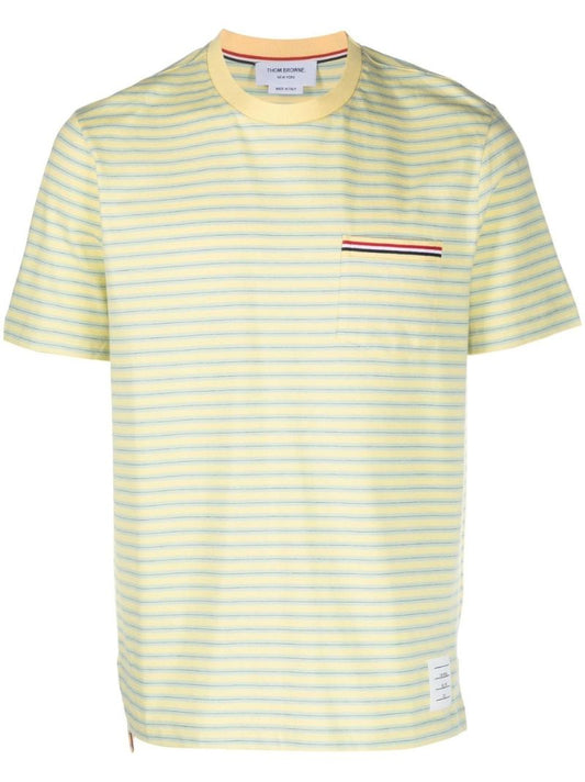 Yellow Striped Cotton T-shirt