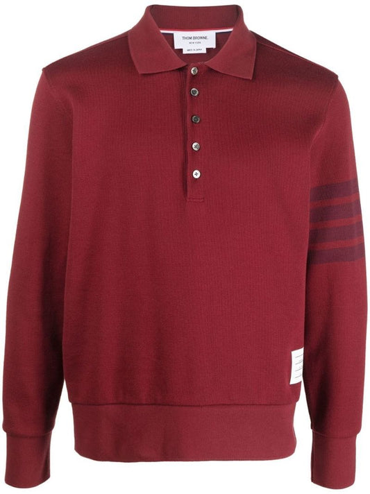 Red 4-bar Stripe Polo Shirt