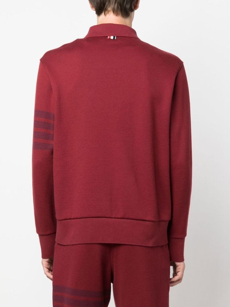 Red 4-bar Stripe Polo Shirt