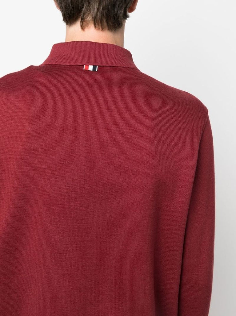 Red 4-bar Stripe Polo Shirt